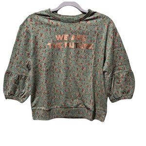 NWT BCBGirls Floral Puff Sleeve Top